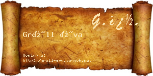 Grüll Éva névjegykártya